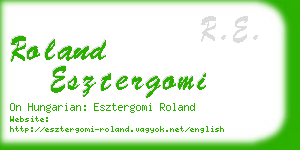 roland esztergomi business card
